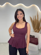 Monica Top Μπορντώ