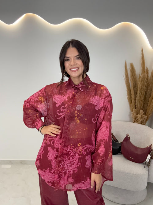 Πουκάμισο Venia Μπορντώ