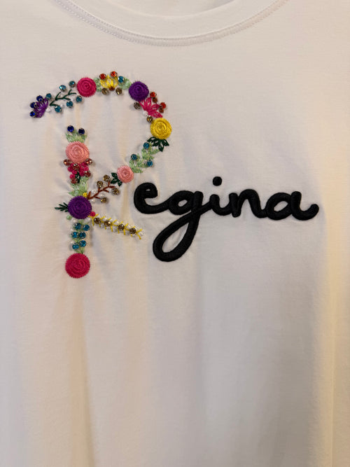 T-Shirt Strass Regina White
