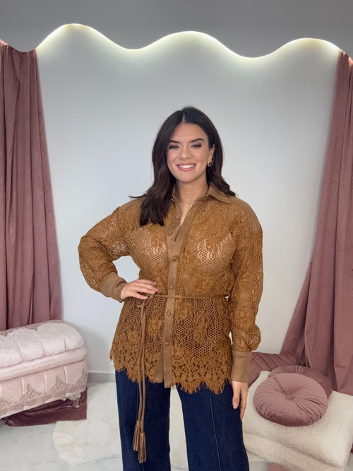 Leticia Πουκάμισο Camel