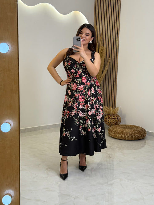 Florencia Dress Black