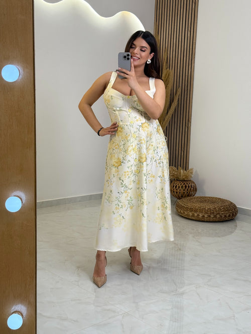 Florencia Dress Yellow