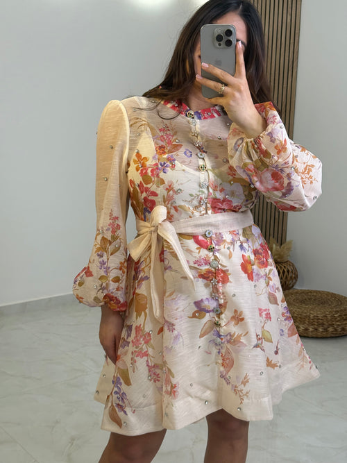 Diamond Dress Beige