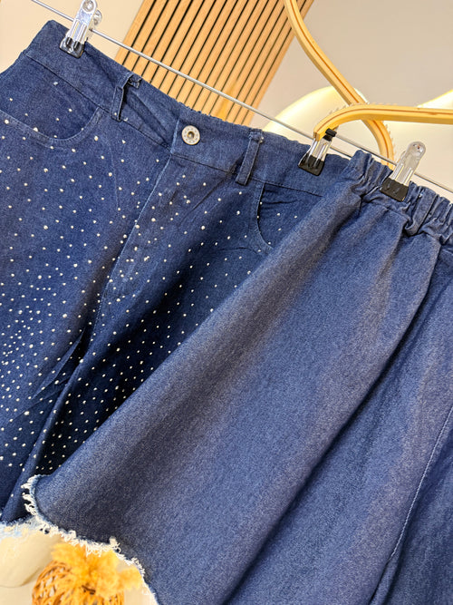 Strass Jean Shorts