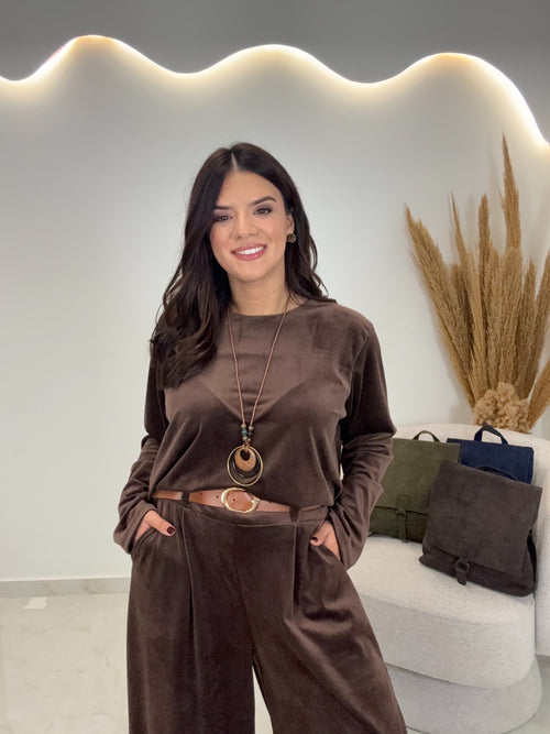 Triple Velvet Set Chocolate