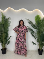 Dreamy Dress Fuchsia Black