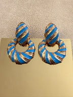 Blue-Gold Earrings