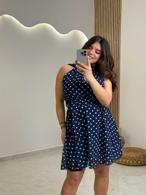 Doretta Dress Navy Blue