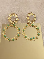 Gold Mint Earrings