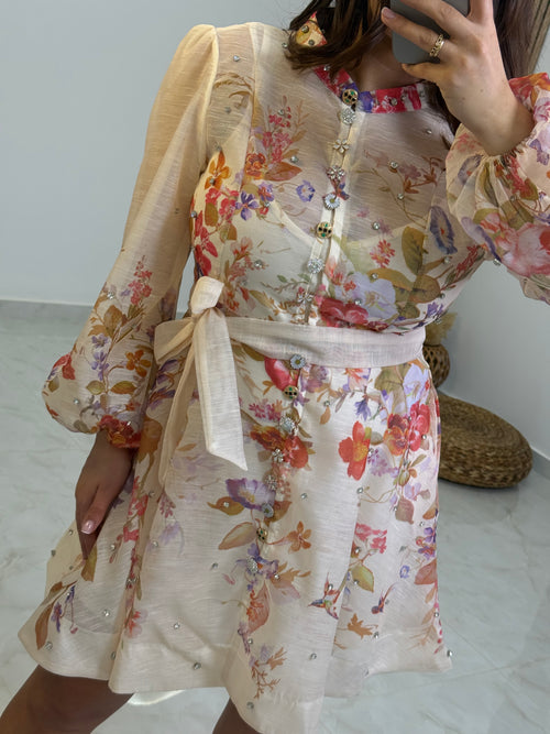 Diamond Dress Beige