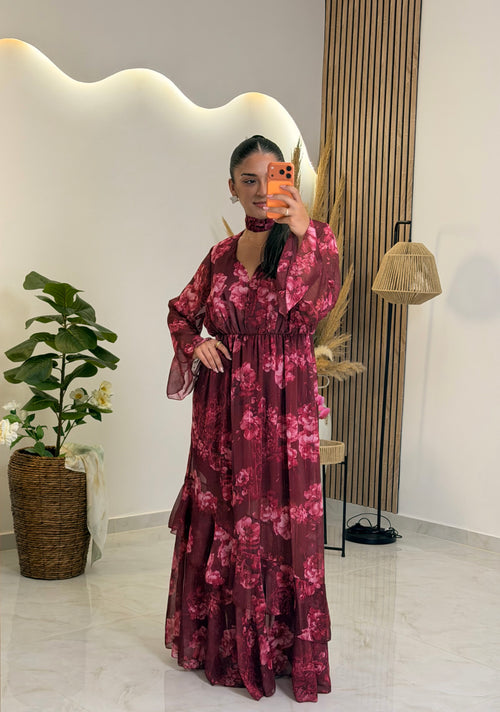 Lidia Dress Cherry