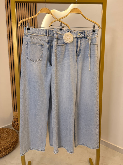 Strass Jeans Light Blue