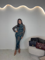 Valeria Dress Πετρόλ