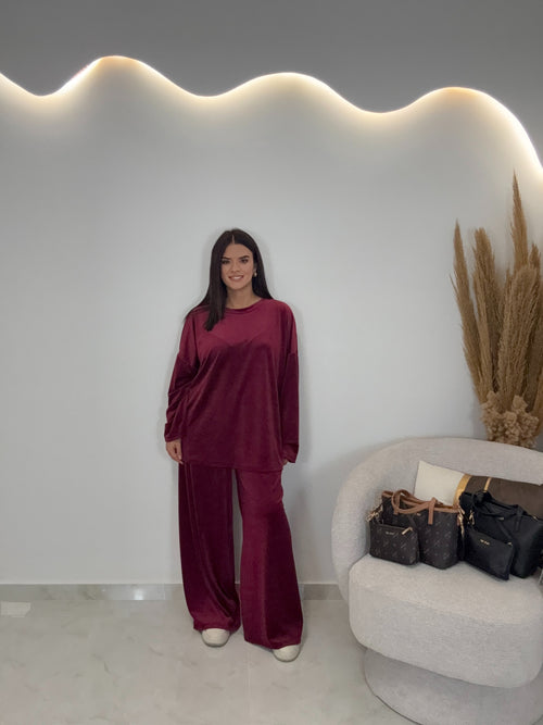 Velvet Set Μπορντώ