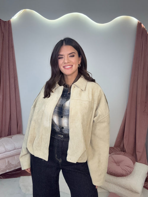 Margot Castor Bomber Jacket Beige