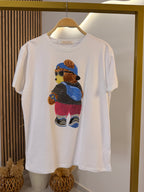 T-Shirt Strass Teddy Boy Blue
