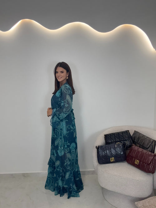 Cecilia Dress Πετρόλ