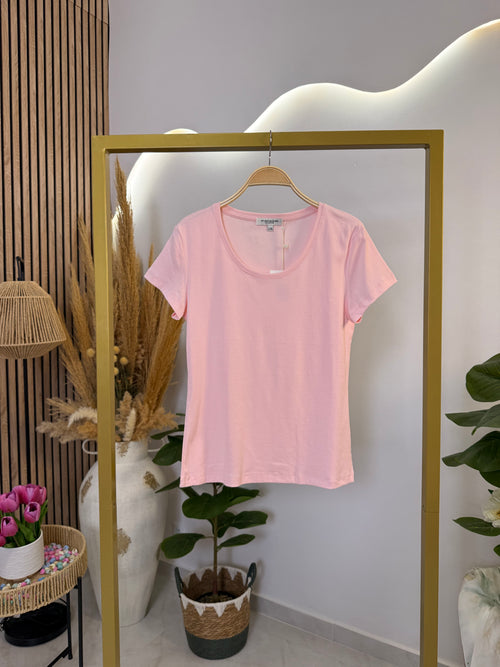 T-Shirt Λευκό Στρογγυλή Λαιμόκοψη