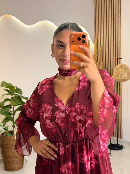 Lidia Dress Cherry