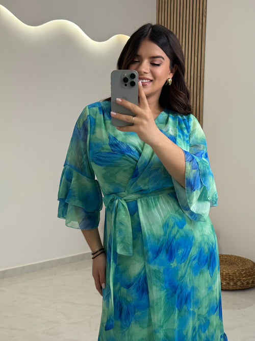 Adele Dress Γαλαζοπράσινο