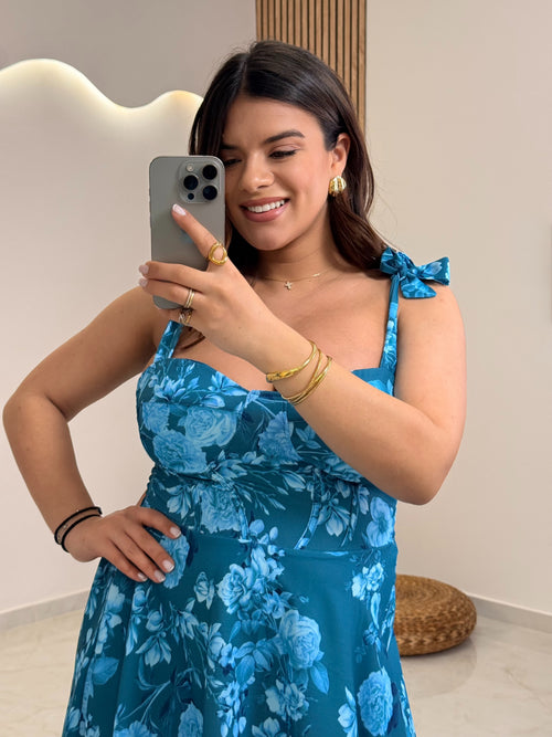 Fay Dress Πετρόλ