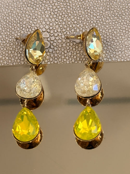 Yellow Strass Earrings