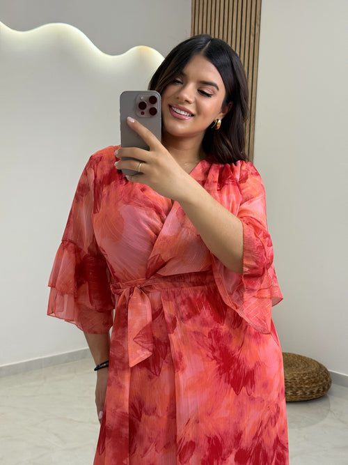 Adele Dress Κοραλί