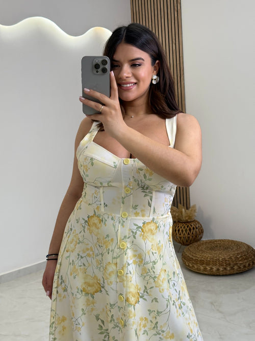 Florencia Dress Yellow