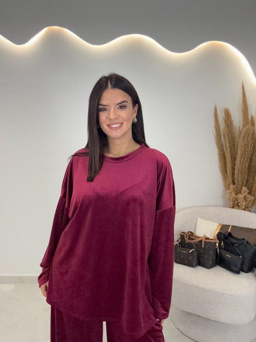 Velvet Set Μπορντώ