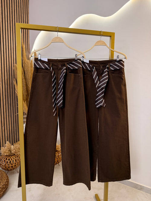 Chocolate Elastic Jeans