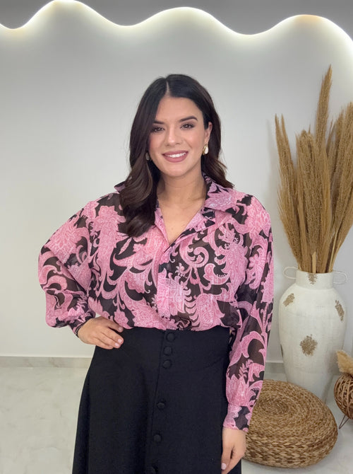 Kelly Πουκάμισο Rose-Black