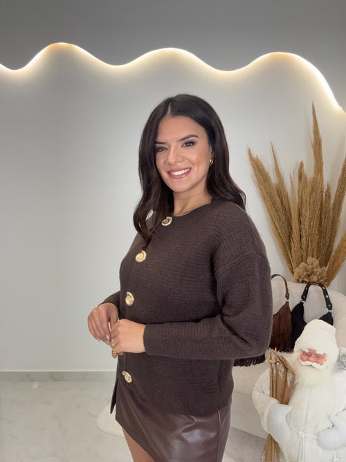 Nasia Ζακέτα Chocolate