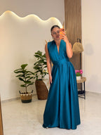 Alessandra Dress Πετρόλ