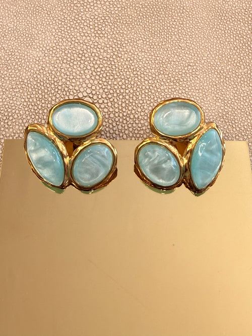 Ocean Triple Strass Earrings