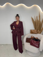 Melita Κοστούμι Ριγέ Μπορντώ