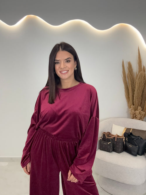 Velvet Set Μπορντώ