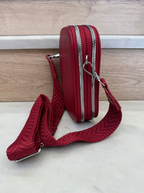 Χιαστί τσαντάκι Μπορντώ