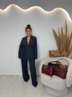 Melita Κοστούμι Ριγέ Μπλε