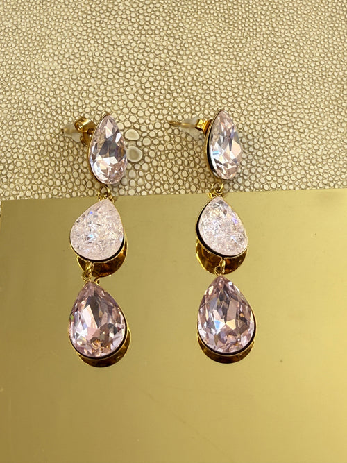 Rose Strass Earrings