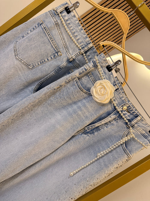 Strass Jeans Light Blue