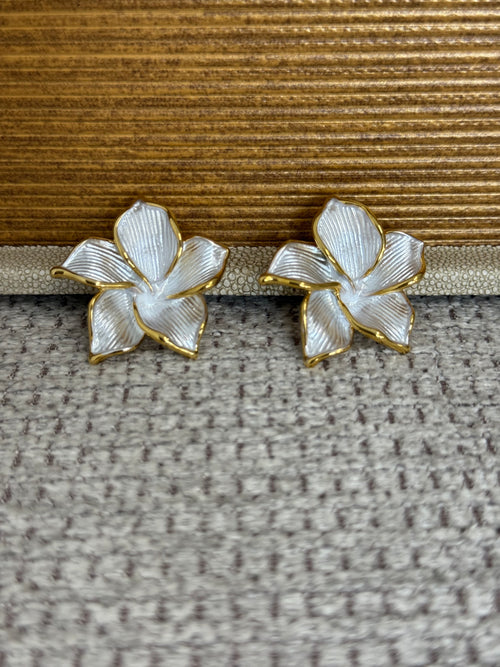 Flower Silver Earrings