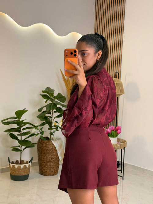 Jacky Set Wine Red