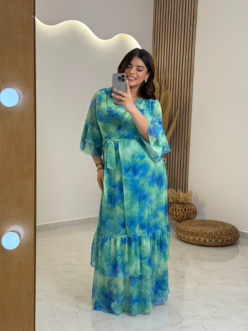 Adele Dress Γαλαζοπράσινο