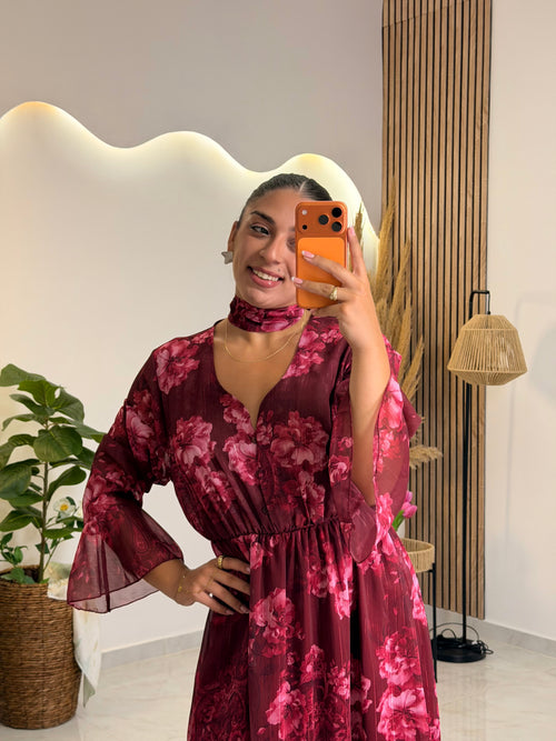 Lidia Dress Cherry