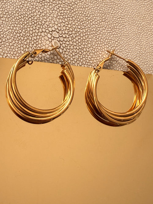 Gold Hoops Earrings