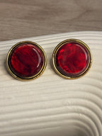 Zenilda Wine Red Earrings