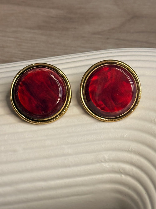 Zenilda Wine Red Earrings